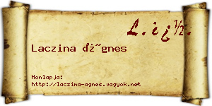 Laczina Ágnes névjegykártya